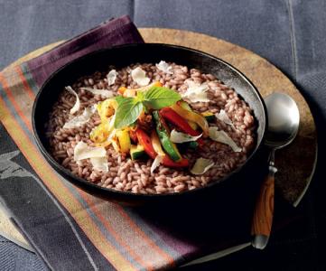 Ratatouille-risotto med rdvin och Tryffellycka
