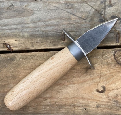 Pardel Ostron kniv med trblock