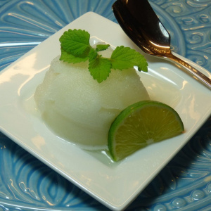 Citron- och limesorbet
