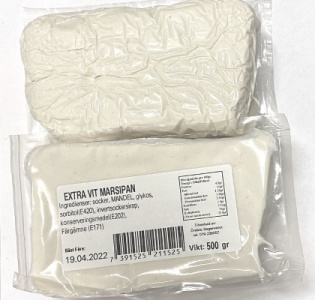 Varför finns det ingen extra vit marsipan?