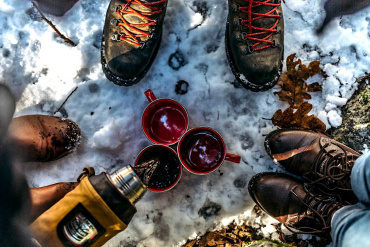 Värmande dryck i vinterkylan