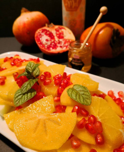 Fruktsallad med honungsvinäger