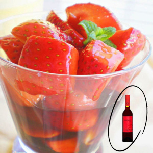 Jordgubbar med Merlot-vinäger