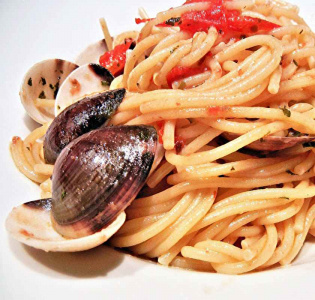 Pasta med havets läckerheter