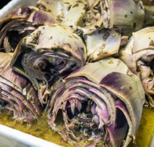 Grillad kronärtskocka med citronvinägrett