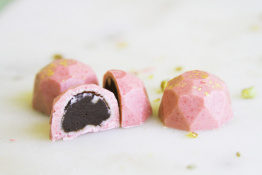 Rosa chokladpraliner