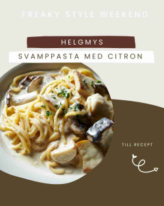 Krämig svamppasta med citron & svartpeppar
