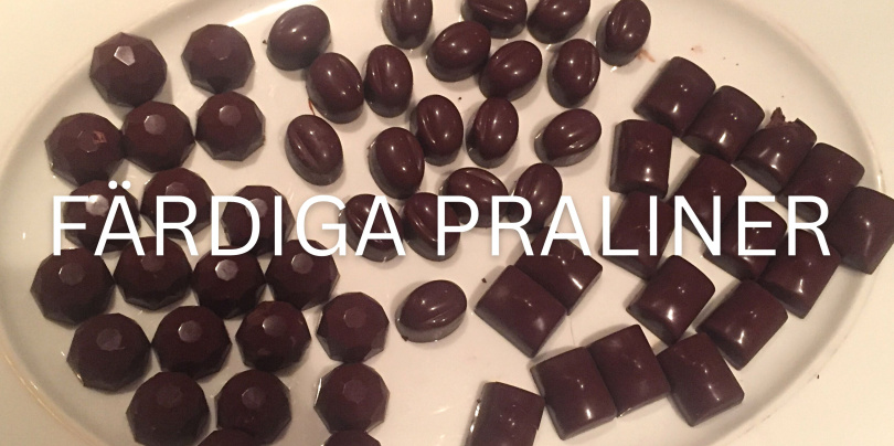 Gjuta praliner och temperera choklad