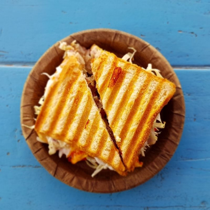 Grilled cheese sandwich med cheddarost 15min