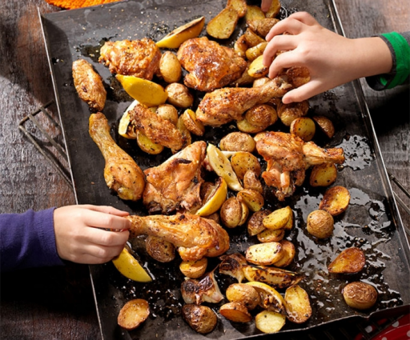 Krispig ugnsstekt kyckling