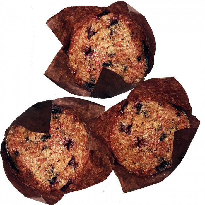 Banan- och blåbärsmuffins