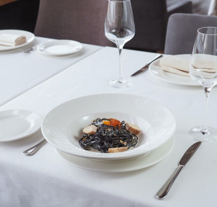 Svart pasta med musslor