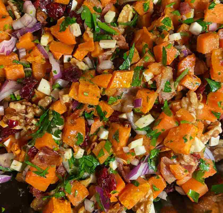 Ljummen sötpotatissallad