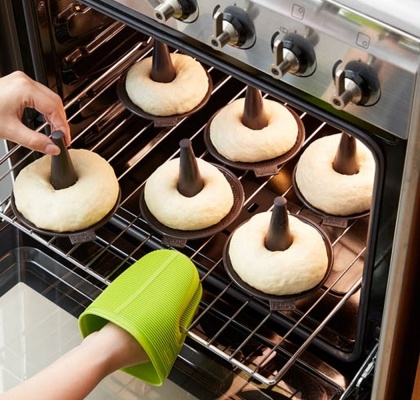 Bagelform i silikon 6-pack i gruppen Tekniker / Surdegsbakning & brdbakning hos Freakykitchen.se (10966)