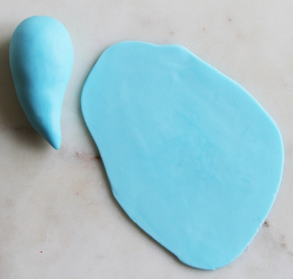 Fondant baby blue pettinice bakels