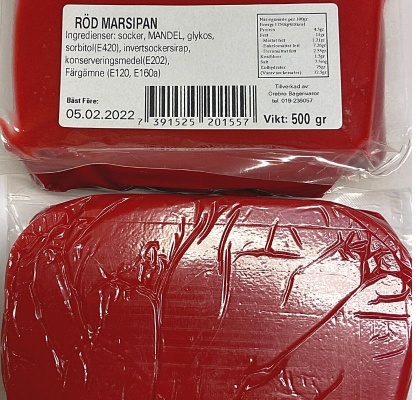 röd marsipan