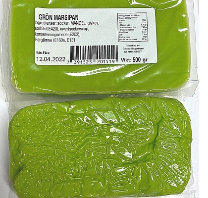 grön marsipan