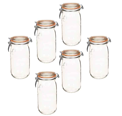 Konserveringsburk med snpplock 1.5l 6-pack Le Parfait  i gruppen Tekniker / Konservera, torka & fermentera hos Freakykitchen.se (11414)