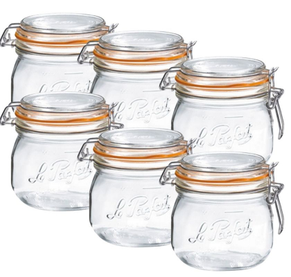 Le Parfait konserveringsglas snpplock 0,5l 6-pack i gruppen Tekniker / Konservera, torka & fermentera hos Freakykitchen.se (11417)