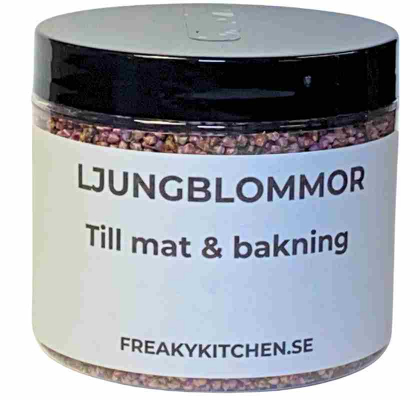 Burk med torkade ljungblommor
