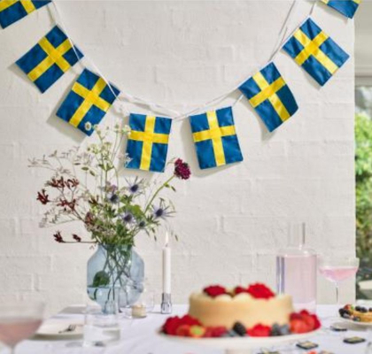 Flaggspel med svenska flaggor i tyg i gruppen Servering / Serveringstillbehör hos Freakykitchen.se (12512)