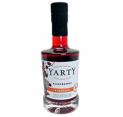 Hallonvinger Yarty rasperry vinegar I glasflaska