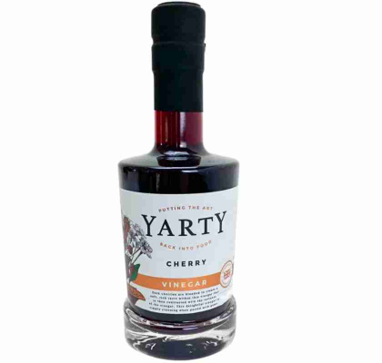 Glasflaska med krsbrsvinger Yarty cherry vinegar