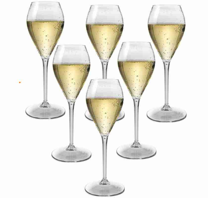 6 champagneglas i BPA-fri plast Champagne Flute Perlage