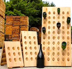 Champagneställ i ek Pupitre för 120 flaskor natur