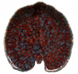 Nckrosblad tallrik 18cm granatrd