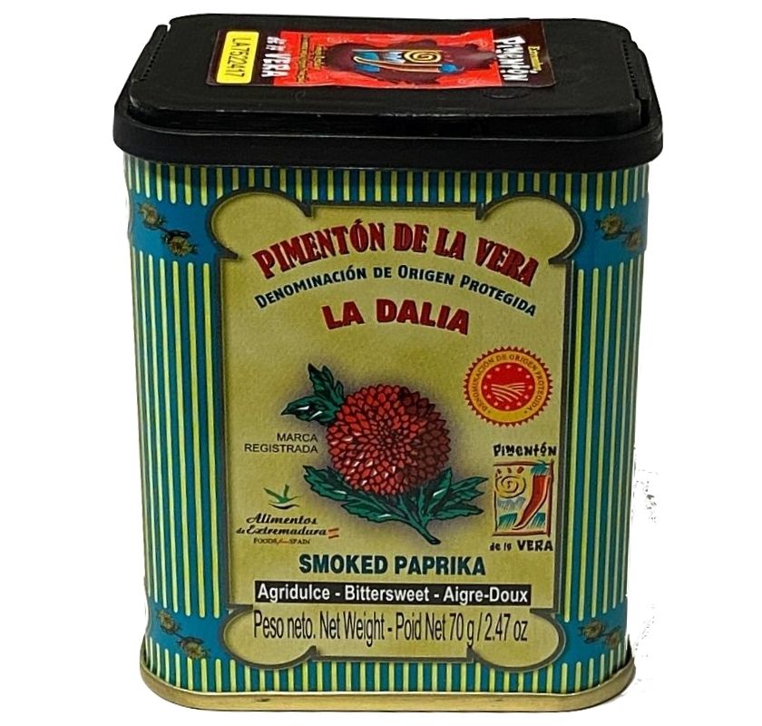 Pimenton De La Vera Picante 70g Pimenton Dulce 70g La Dalia hot Smoked and  Sweet Paprika 70g 