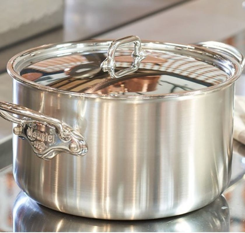 Lock i rostfritt st�l till Mauviel Cook Style p� gryta