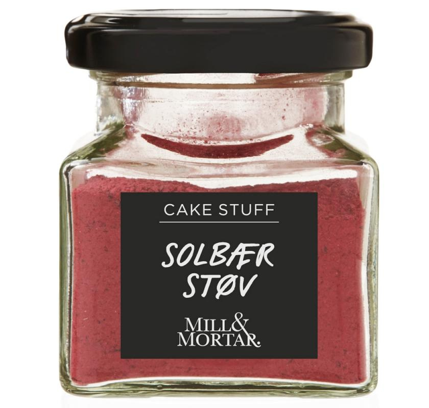 Svartvinb�rspulver i glasburk