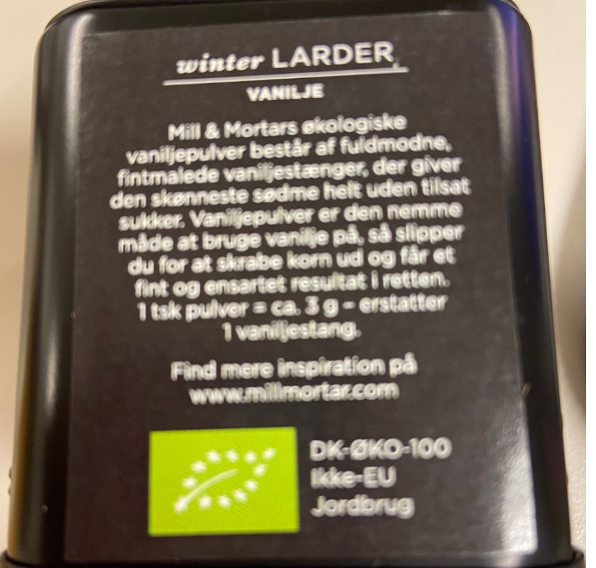 Vaniljpulver Eko Mill & Mortar