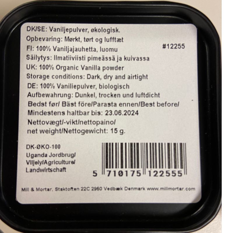 Vaniljpulver Eko Mill & Mortar