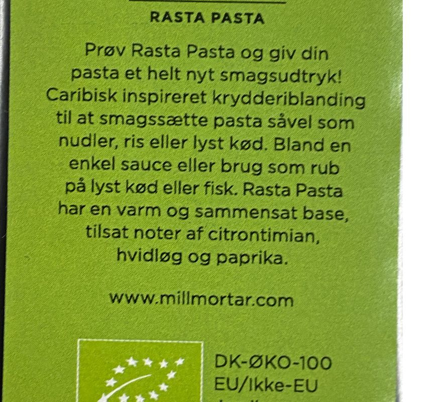 Pasta Rasta ekologisk Mill & Mortar