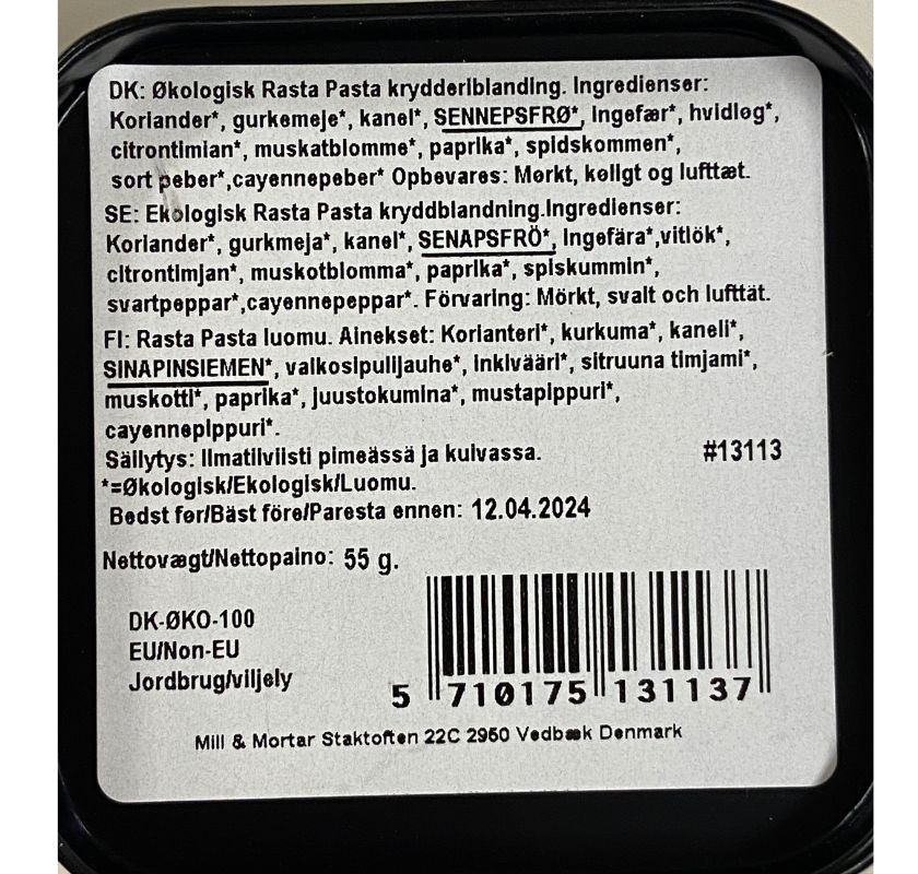Pasta Rasta ekologisk Mill & Mortar