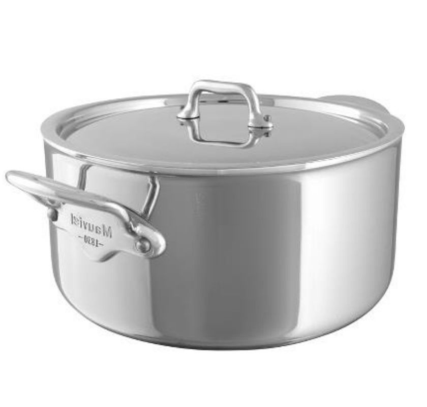 Mauviel gryta 3 liter med �ron och lock rostfritt st�l