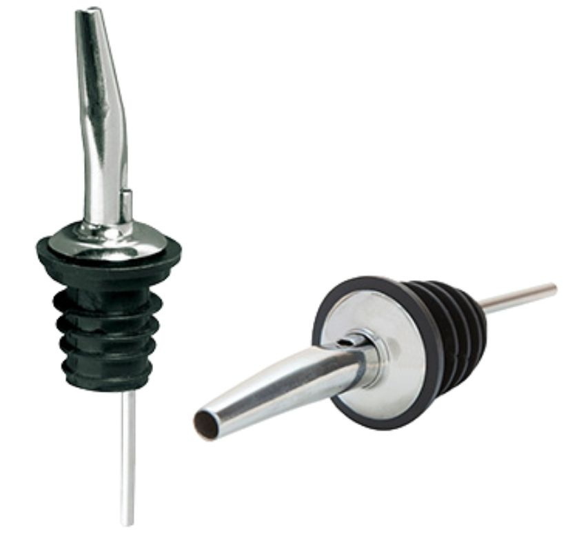 Kromade h�llpipar f�r flaskor i baren