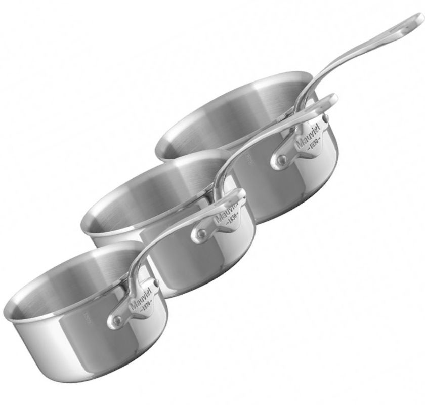Sm� och stora kastruller 3 st Mauviel Cook Style