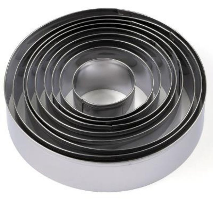 9 runda utsticker av st�l