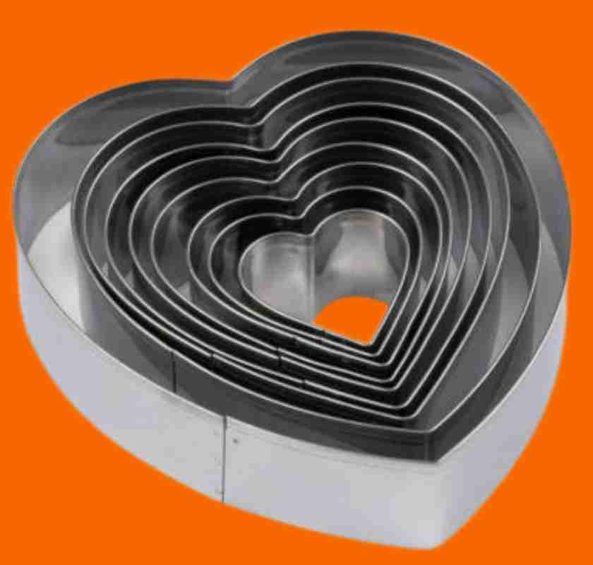 kakformar hj�rta 9 st i ask