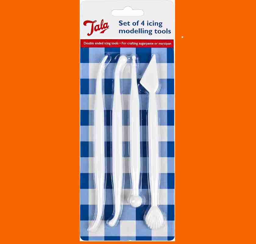 Modelleringspinnar set om 4st mot orange