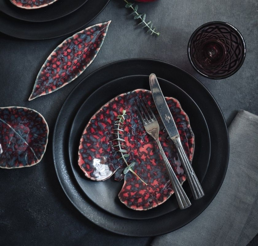 N�ckrosblad tallrik 18cm