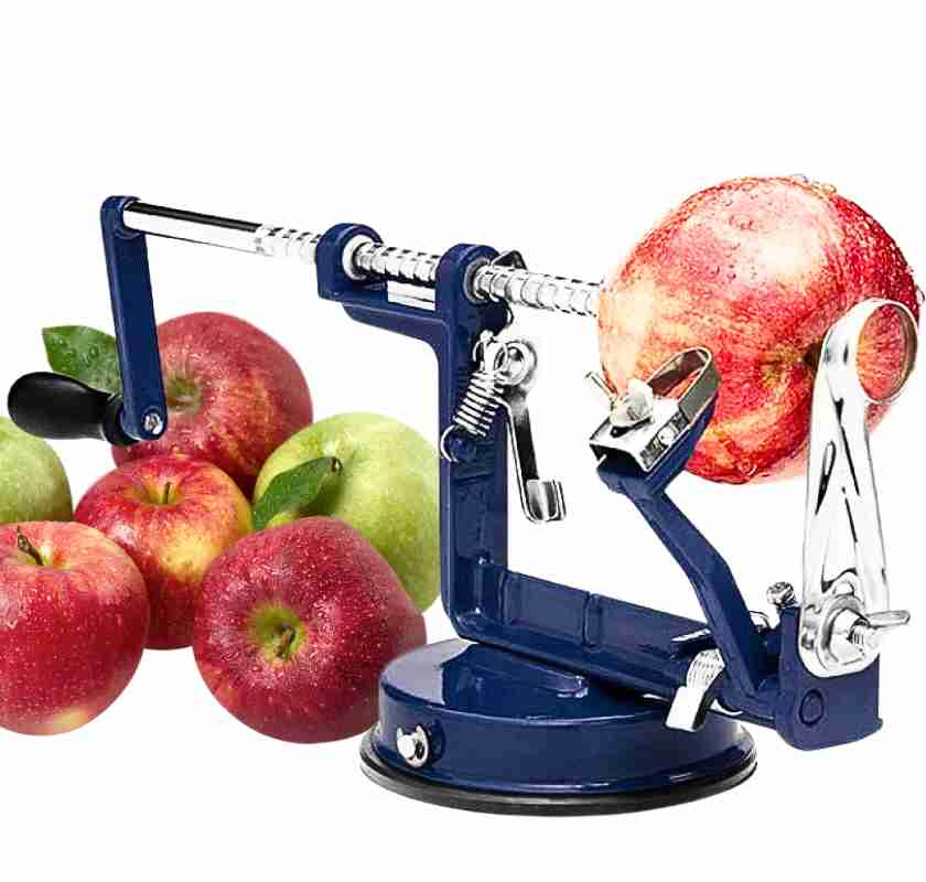 Bl� �ppelskalare med �pplen