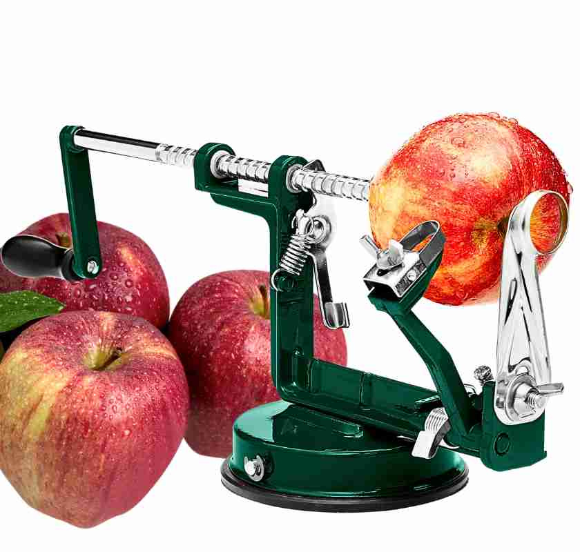 Gr�n �ppelskalare med r�da �pplen