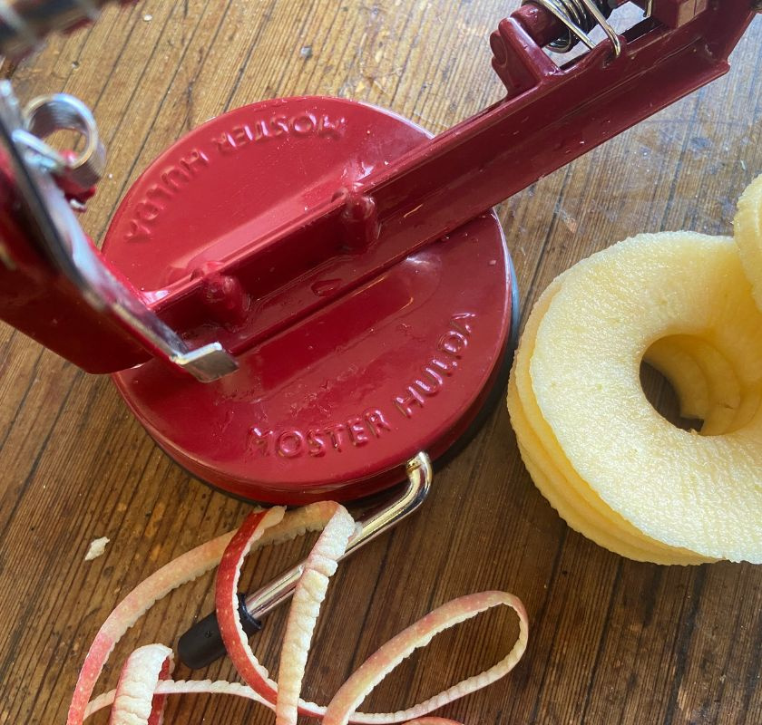 �ppelskalare Moster Huldas n�rbild p� sugkoppen