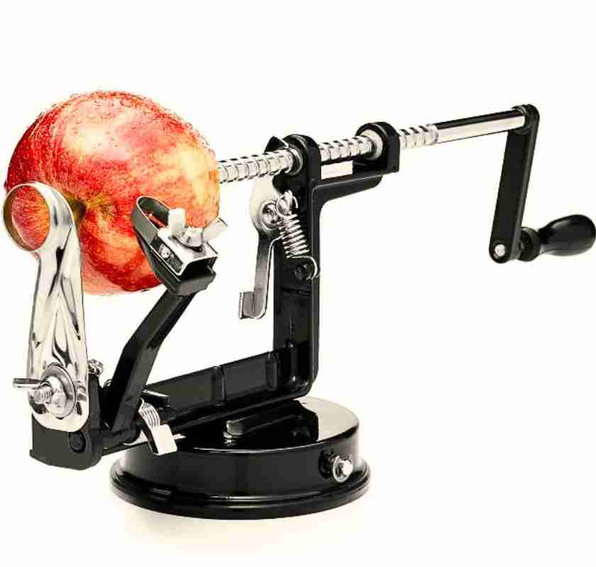 Svart �ppelskalare med �pple frilagd fr�n Moster Hulda