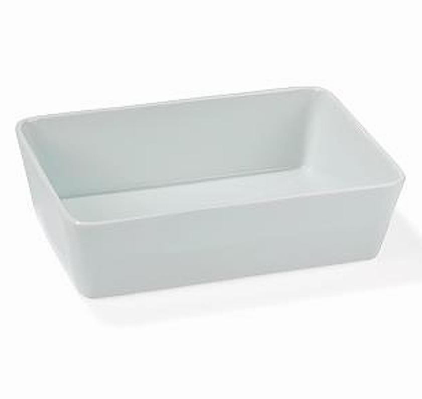 Rektangul�r ugnsform i vitt porslin