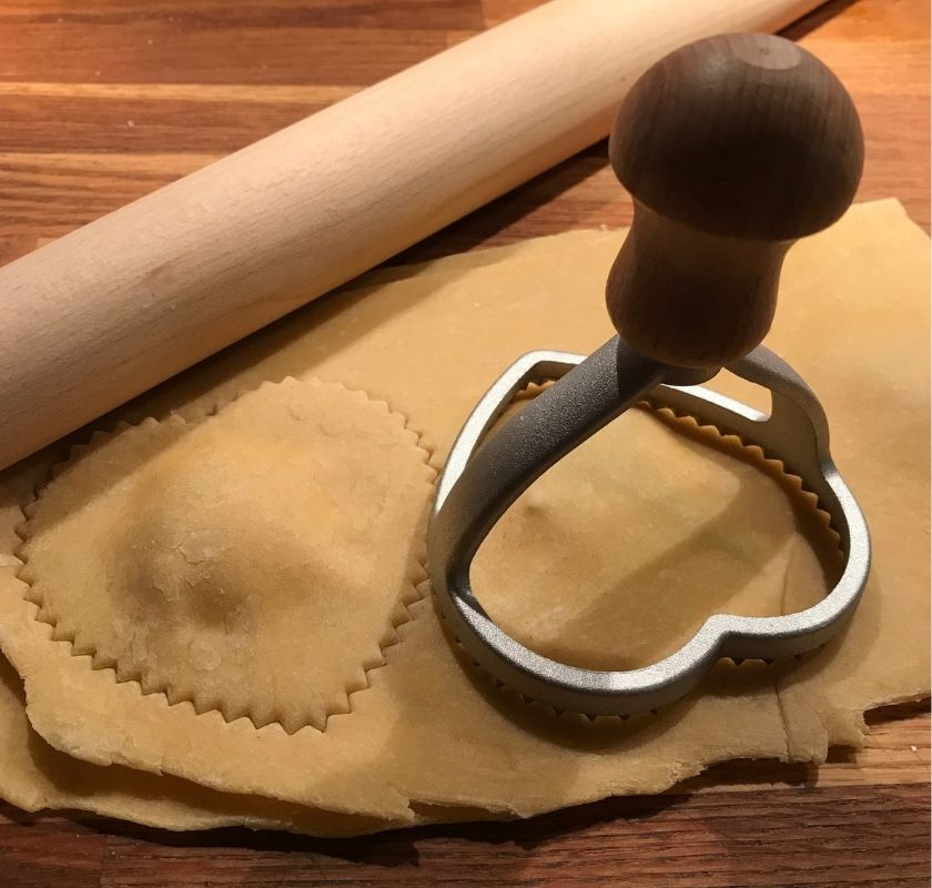 pressar 2 hj�rtformade ravioli